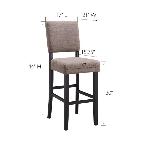 Leick Home 10087-BLKGL Bar Stool in Black and Gray Set of 2 New Online - Image 2