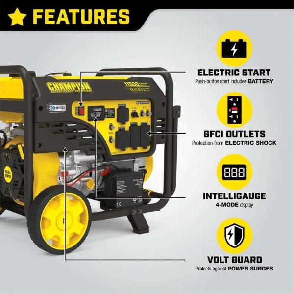 Champion 201110 9200W 11500W Generator Gas Electric Start CO Shield New Hot on Sale - Image 2