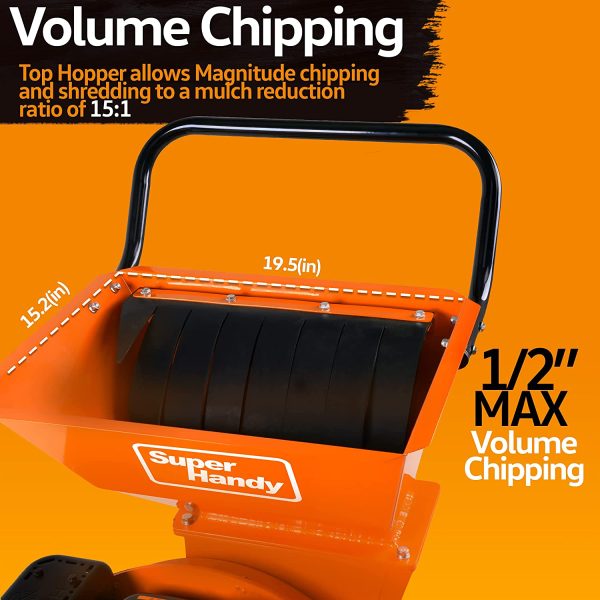 Super Handy GUO019 Wood Chipper Shredder Mulcher Ultra Heavy Duty 7HP 3 in 1 Multi-Function 3  Max Capacity New For Cheap - Image 4