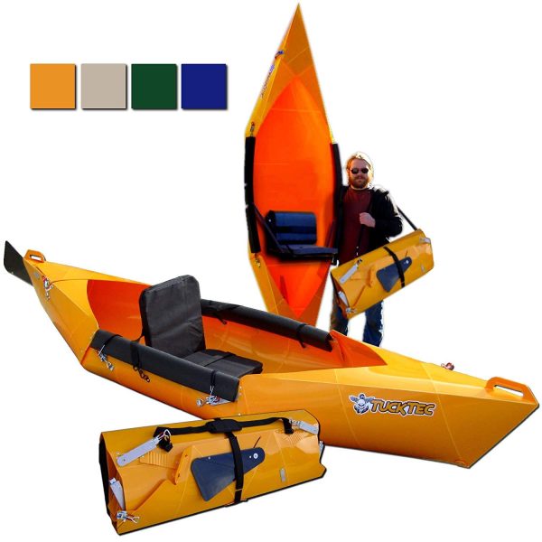 Tucktec Advanced 2020 Model 10 Ft Foldable Kayak Portable Lightweight Canoe Dark Yellow New Fashion