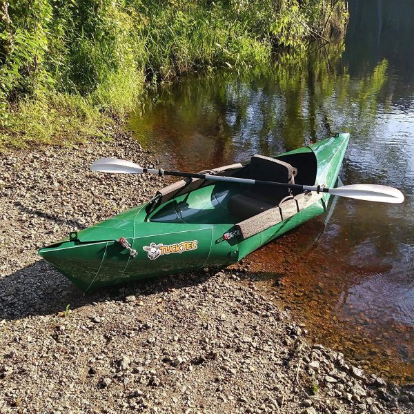 Tucktec Advanced 2020 Model 10 Ft Foldable Kayak Portable Lightweight Canoe Taupe New Supply - Image 4