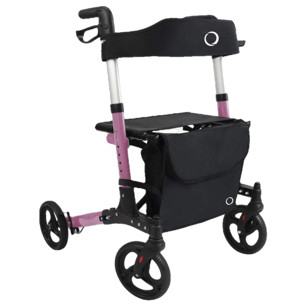 Vive Health Upright Rollator Walker Pink New Cheap