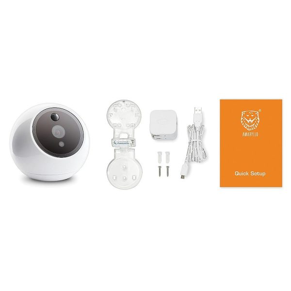Amaryllo Apollo Biometric Auto Tracking Security Camera 1080p Indoor Comes With 1 Year of 24 7 Recording Service Plan White New Discount - Image 4