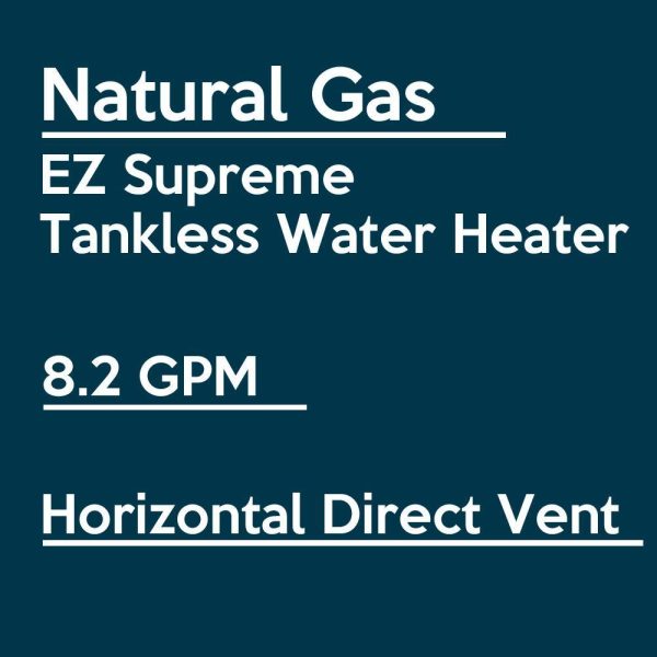 EZ Tankless EZSUPNG Indoor Supreme on Demand 8.2 GPM 165000 BTU Natural Gas Tankless Water Heater with Direct Vent Flue Pipe Kit New Fashion - Image 4