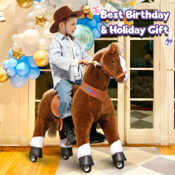 PonyCycle Ux524 Ride On Horse Brown Large New Online - Image 2