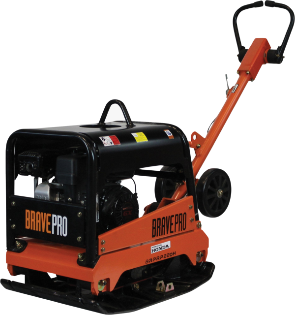Brave Reversible Plate Compactor 27  x 20  with Honda GX200 Engine 6.5 HP 5400 VPM Compaction Force of 6744 lbs BRPRP220H New Sale